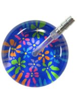 Ultrascope Stethoscope Flower Power 093 - Royal Blue with Navy tubing