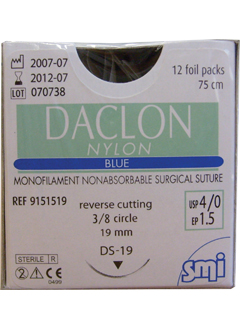 SMI Daclon Nylon USP 3/0