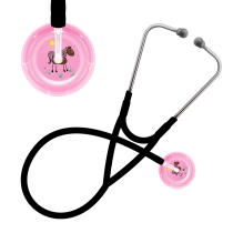 UltraScope Stethoscope Cartoon Horse Design Pink with Black tubing