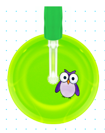 UltraScope Stethoscope Owl Design Green with Green tubing