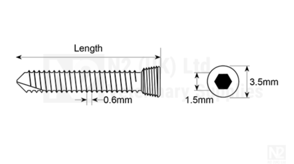 Locking Screw Self Tapping- 2.4mm- Hex