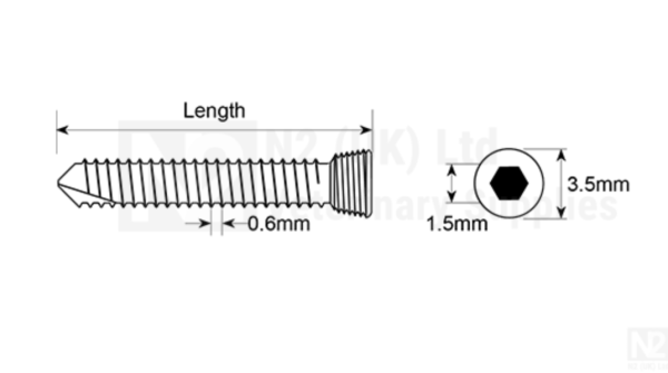 Locking Screw Self Tapping- 2.7mm- Hex