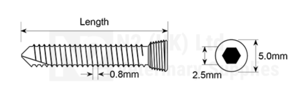 Locking Screw Self Tapping-3.5mm- Hex