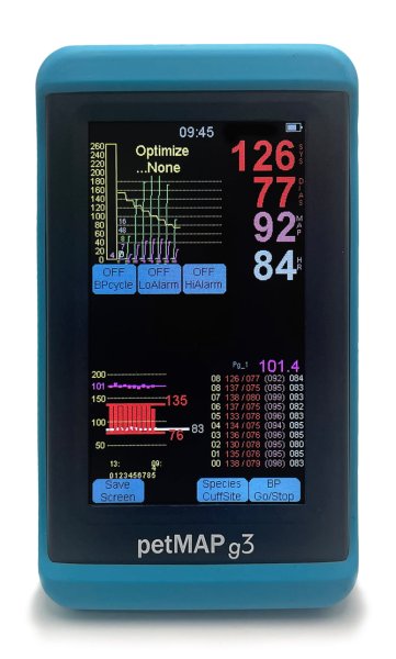 petMAP g3 Handheld Multi-Parameter Monitor (NIBP/HR/TEMP)