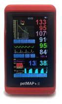 petMAP +II Handheld Multi-Parameter Monitor (NIBP/HR/SPO2/TEMP, Optional CO2/ECG)