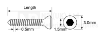 Cortical Bone Screws - 1.5mm- Hex